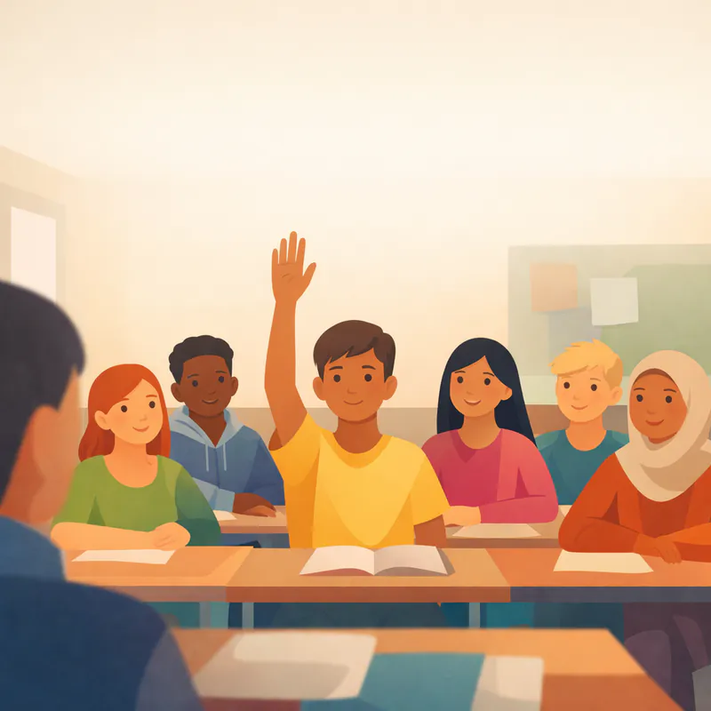 Why we raise our hands in class