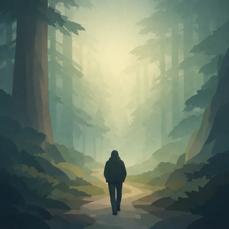 The word for feeling alone in the woods