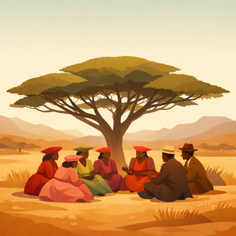 The word for healing a community with patience