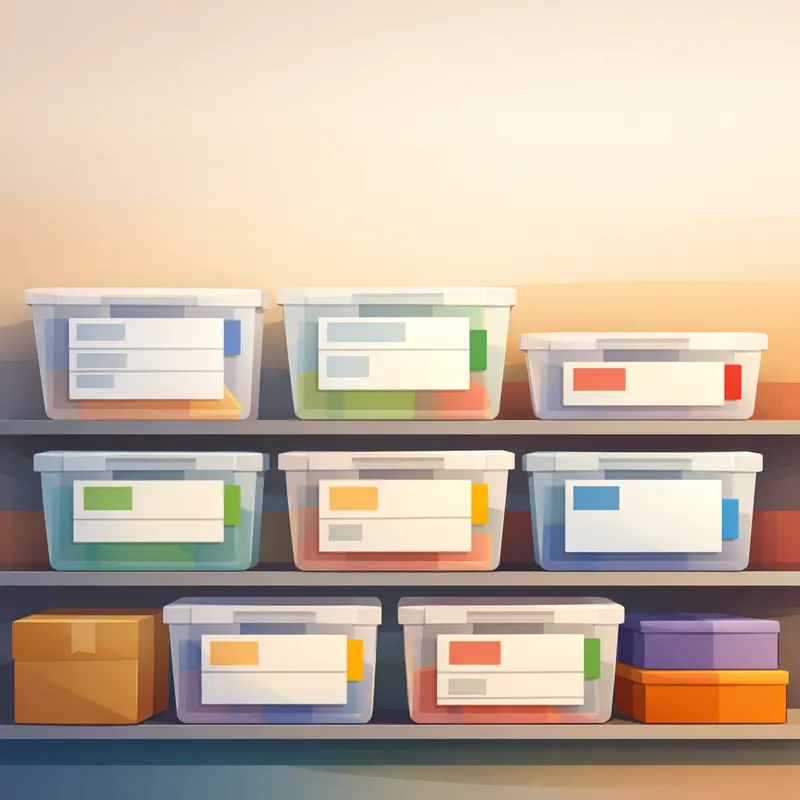 End storage search friction with visual trails