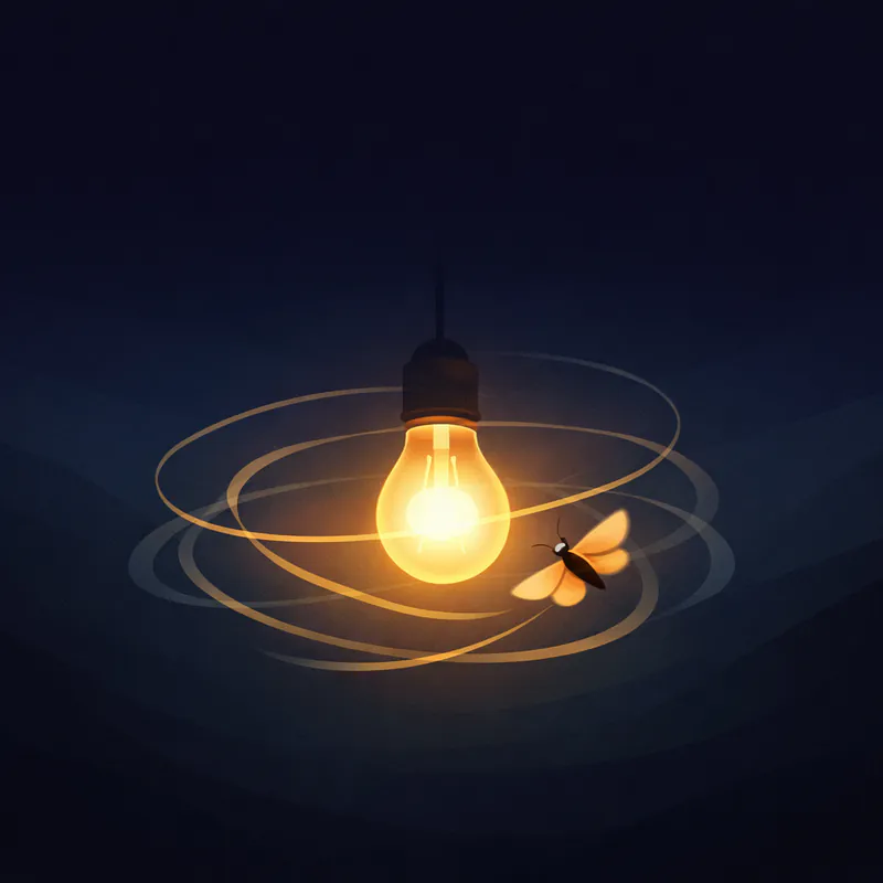 Why do bugs fly into your lights?
