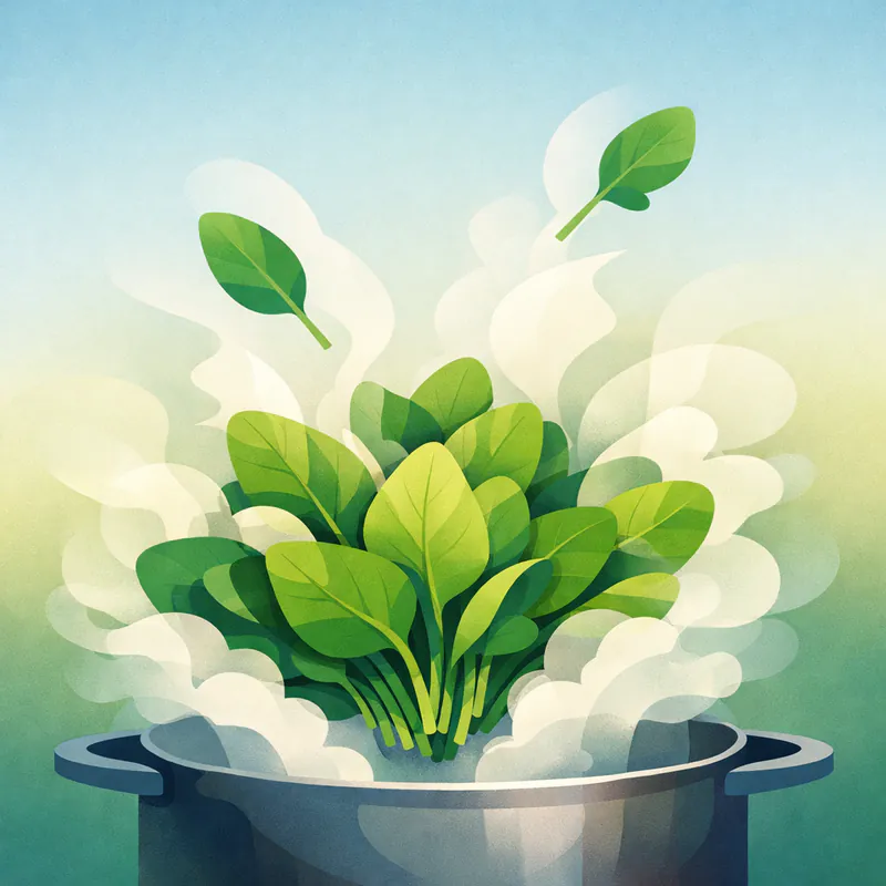 Is boiling spinach making it less healthy?