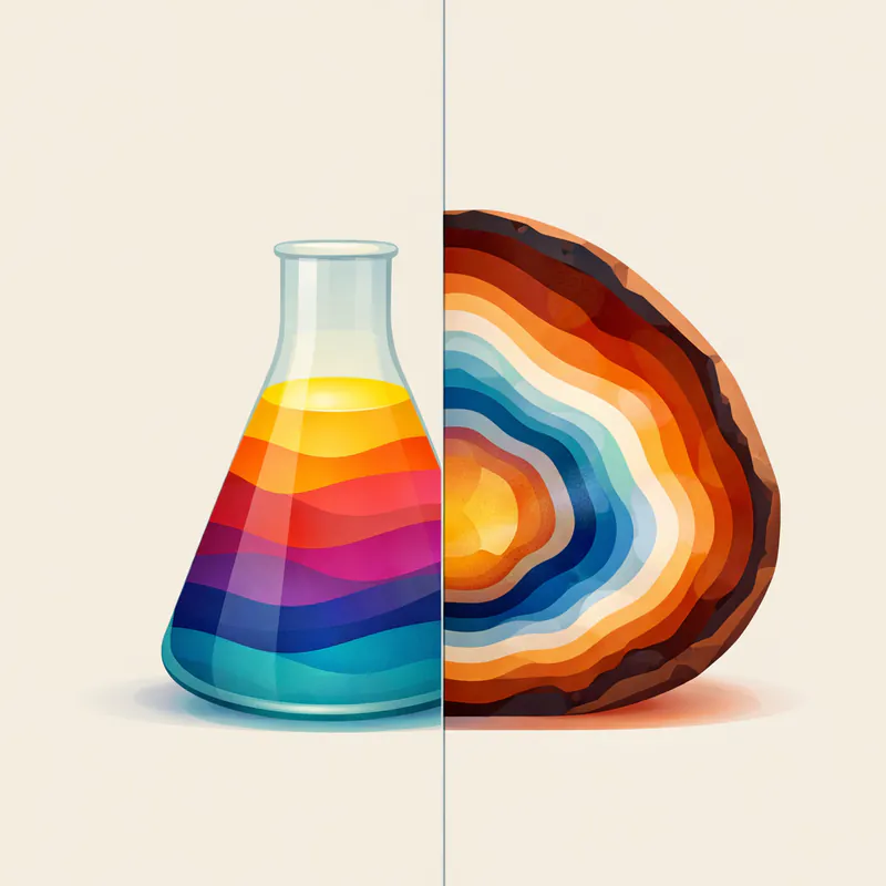 The Rhythmic Rings in Agates and Test Tubes