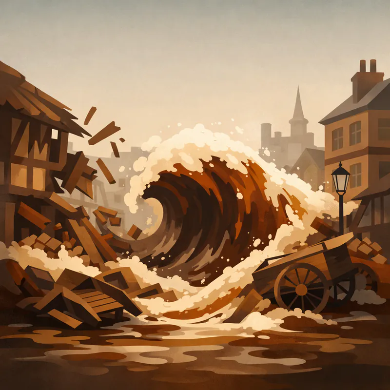 The Beer Flood Caused by One Broken Hoop
