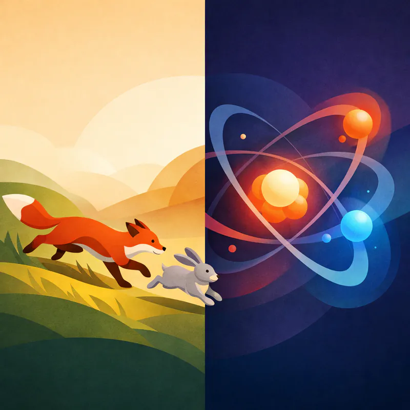 The Predator-Prey Pattern in Foxes and Atoms
