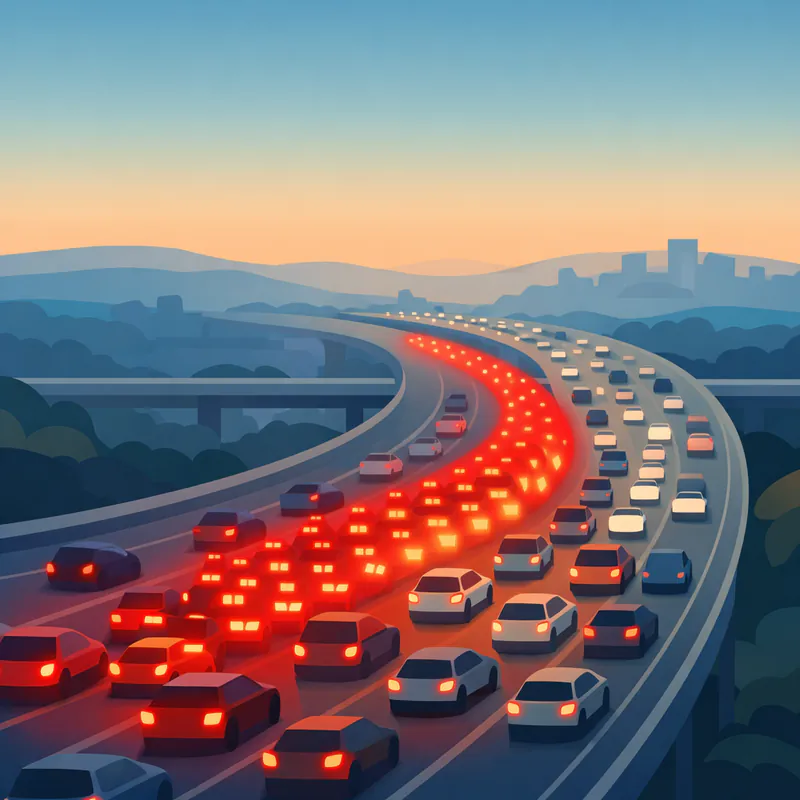 Why traffic halts without an accident