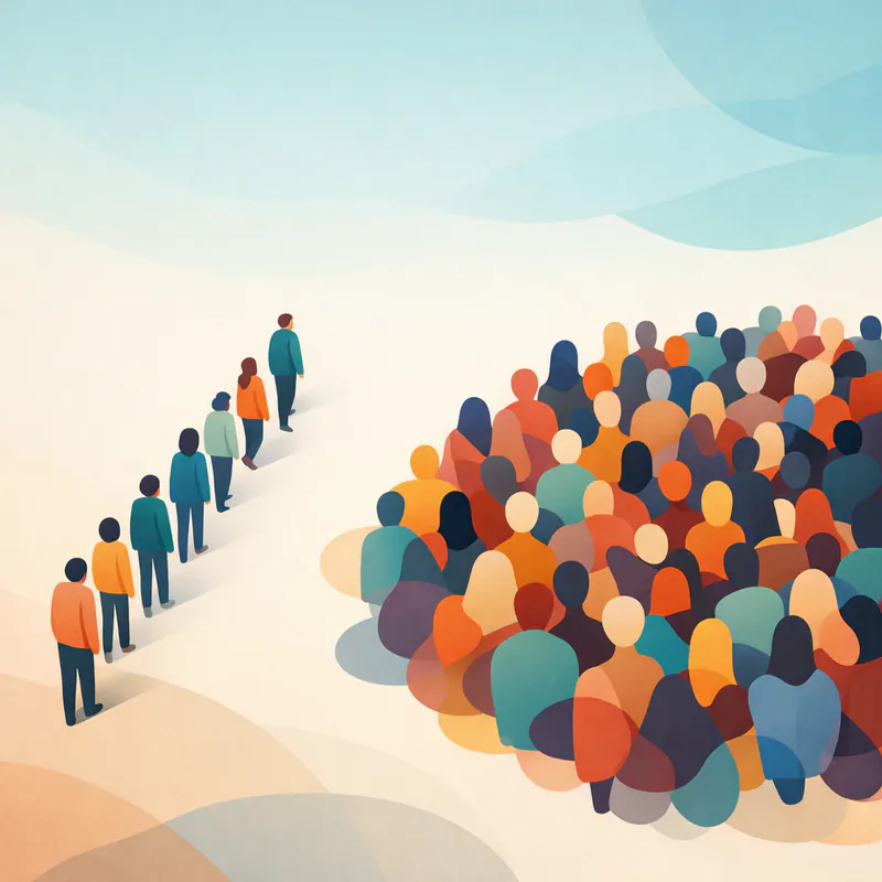 Why we wait in straight lines