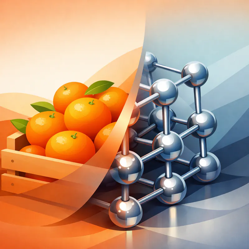 The Geometry in Oranges and Atoms