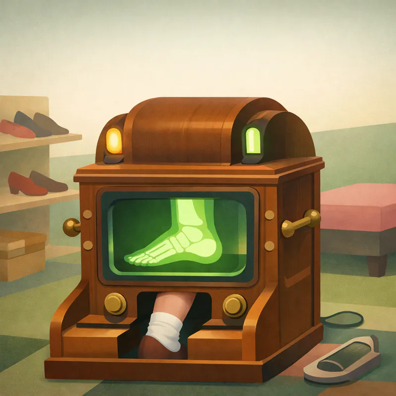 X-Ray Feet for a Perfect Fit: Shoe Store Fad